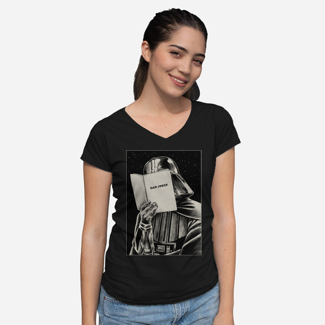 Dad Jokes-Womens-V-Neck-Tee-Hafaell