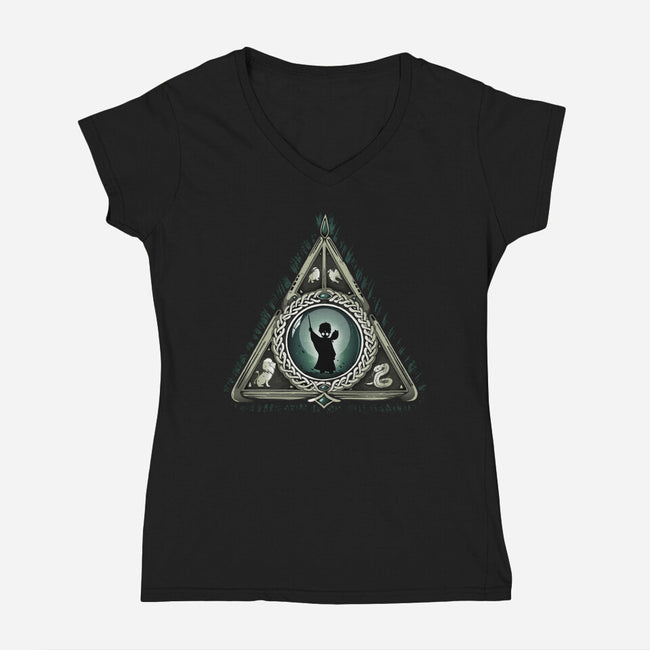 Celtic Magician-Womens-V-Neck-Tee-Vallina84