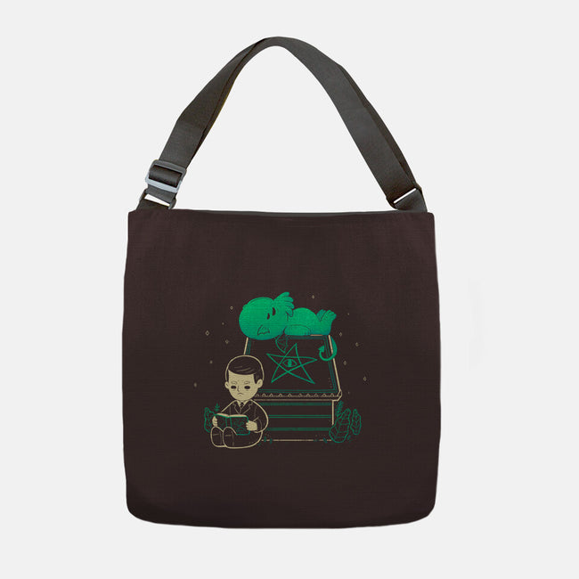 Cthulhu On Peanuts House-None-Adjustable Tote-Bag-xMorfina
