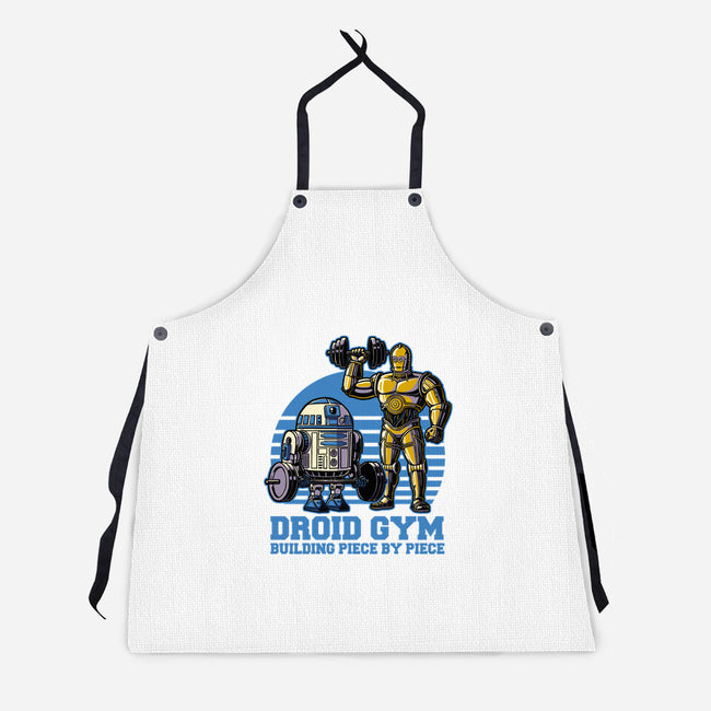 Android Space Gym-Unisex-Kitchen-Apron-Studio Mootant