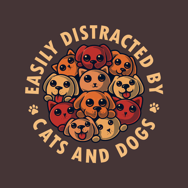 Easily Distracted By Cats And Dogs-Unisex-Crew Neck-Sweatshirt-erion_designs