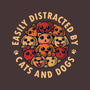 Easily Distracted By Cats And Dogs-None-Glossy-Sticker-erion_designs