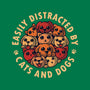 Easily Distracted By Cats And Dogs-Womens-Off Shoulder-Tee-erion_designs