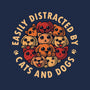 Easily Distracted By Cats And Dogs-Womens-Fitted-Tee-erion_designs