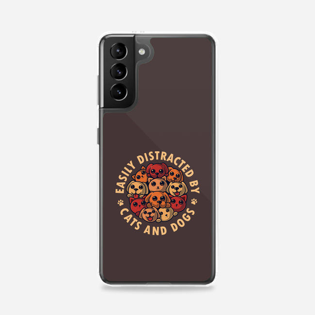 Easily Distracted By Cats And Dogs-Samsung-Snap-Phone Case-erion_designs