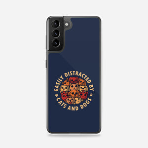 Easily Distracted By Cats And Dogs-Samsung-Snap-Phone Case-erion_designs