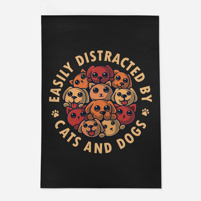 Easily Distracted By Cats And Dogs-None-Outdoor-Rug-erion_designs