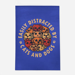 Easily Distracted By Cats And Dogs-None-Outdoor-Rug-erion_designs