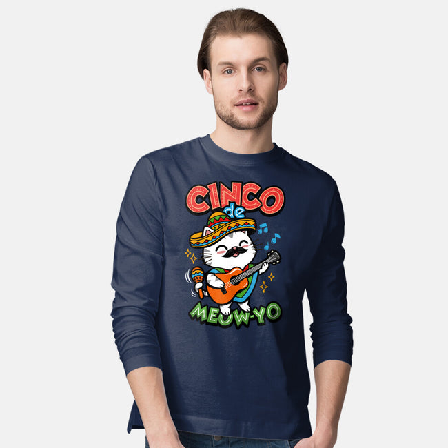 Cinco De Meow-yo-Mens-Long Sleeved-Tee-Boggs Nicolas