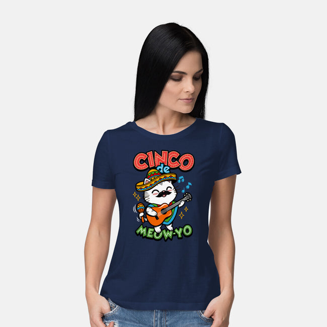 Cinco De Meow-yo-Womens-Basic-Tee-Boggs Nicolas