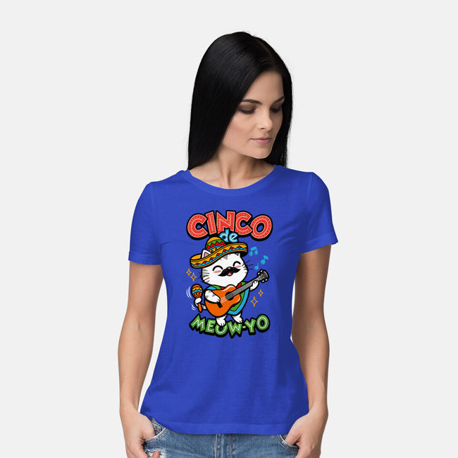 Cinco De Meow-yo-Womens-Basic-Tee-Boggs Nicolas