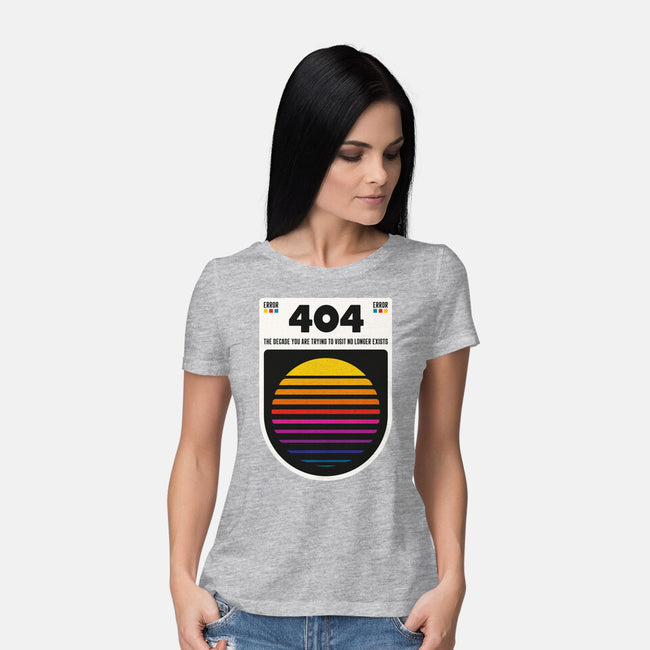 404 Decade Not Found-Womens-Basic-Tee-BadBox