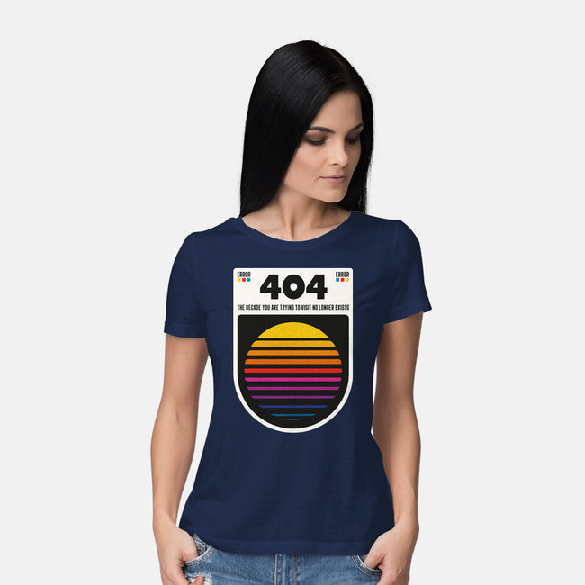 404 Decade Not Found-Womens-Basic-Tee-BadBox