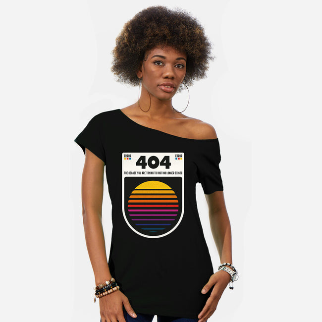 404 Decade Not Found-Womens-Off Shoulder-Tee-BadBox