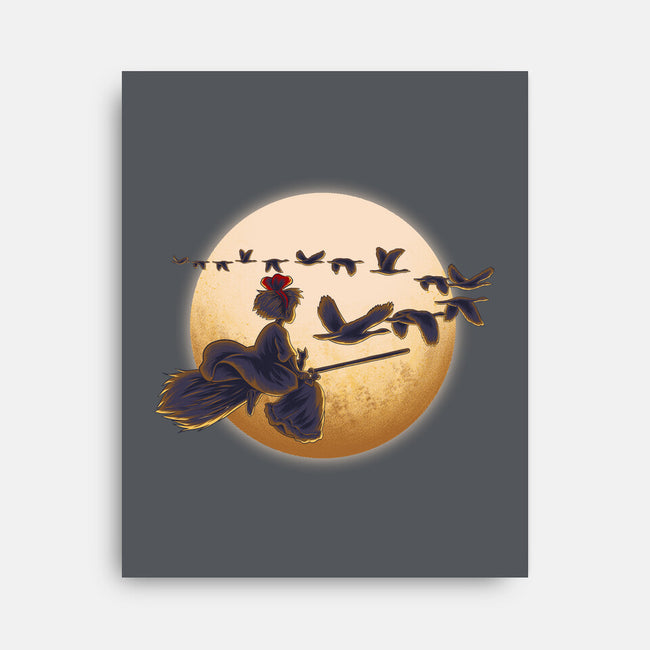 Young Witch Moon-None-Stretched-Canvas-rmatix