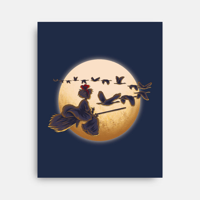 Young Witch Moon-None-Stretched-Canvas-rmatix