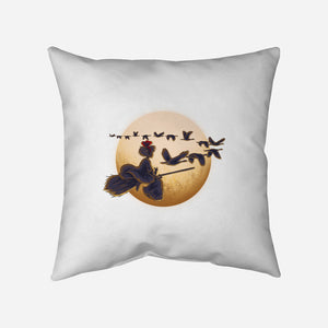 Young Witch Moon-None-Non-Removable Cover w Insert-Throw Pillow-rmatix