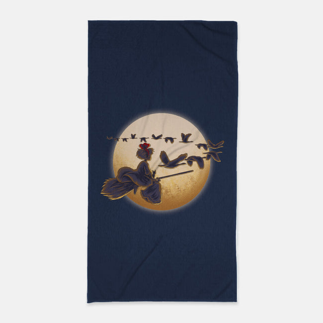 Young Witch Moon-None-Beach-Towel-rmatix