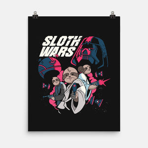 Sloth Wars-None-Matte-Poster-Planet of Tees