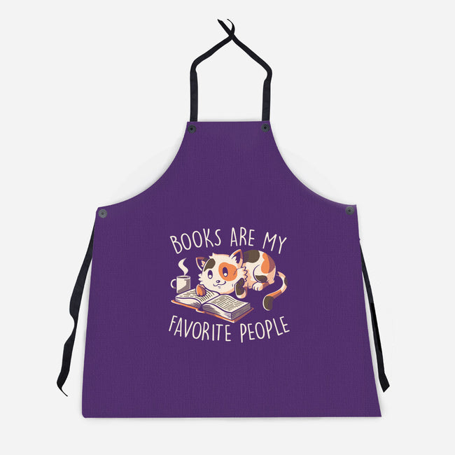 Books Are My Favorite People-Unisex-Kitchen-Apron-koalastudio