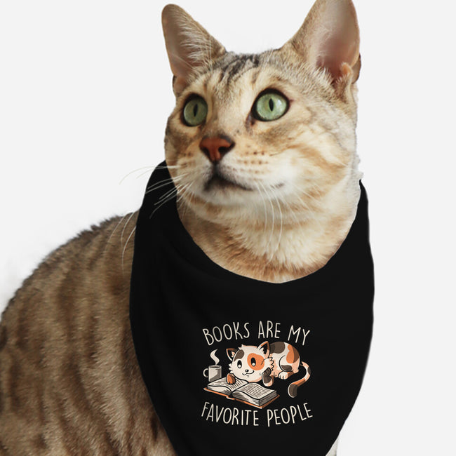 Books Are My Favorite People-Cat-Bandana-Pet Collar-koalastudio