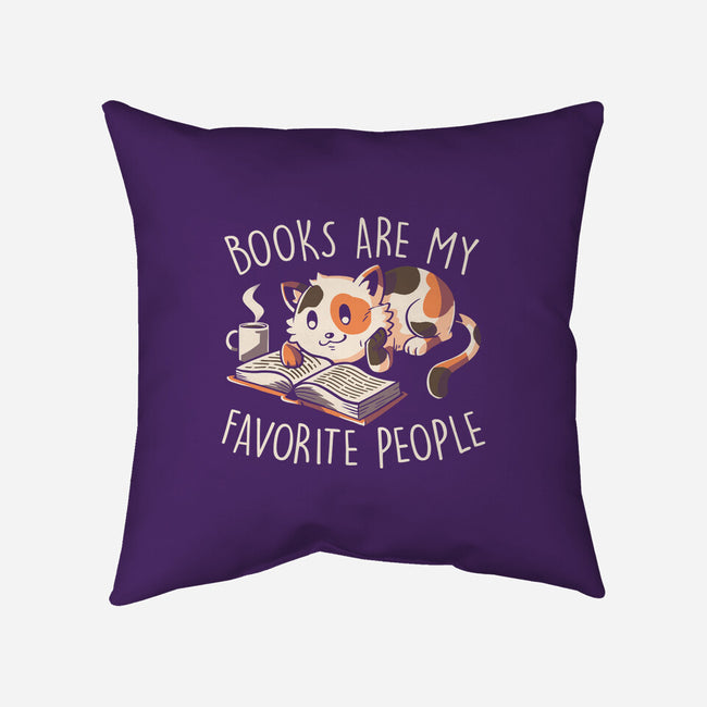 Books Are My Favorite People-None-Removable Cover-Throw Pillow-koalastudio