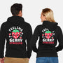 Feeling Berry Stressed-Unisex-Zip-Up-Sweatshirt-NemiMakeit