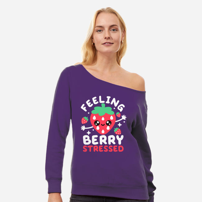 Feeling Berry Stressed-Womens-Off Shoulder-Sweatshirt-NemiMakeit