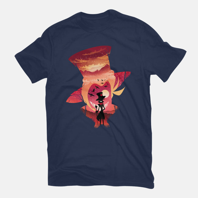 Lucifer Sunset-Womens-Fitted-Tee-dandingeroz