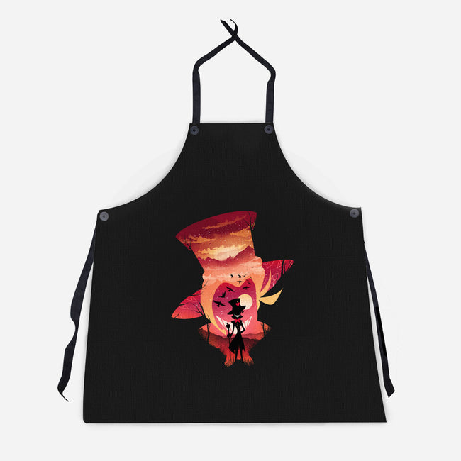 Lucifer Sunset-Unisex-Kitchen-Apron-dandingeroz