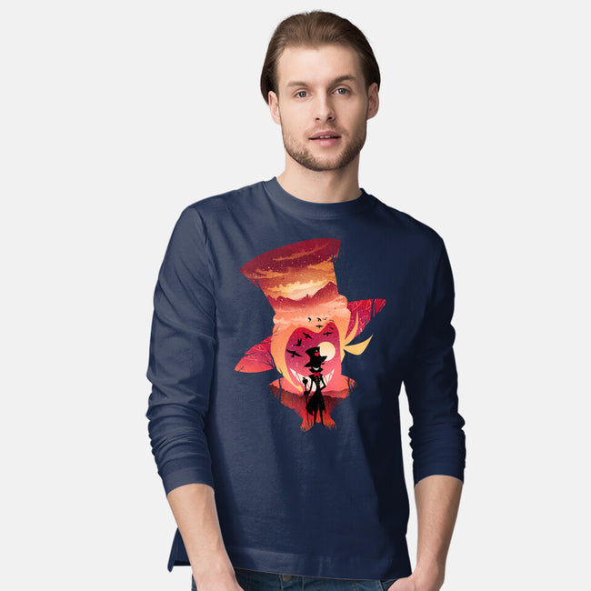 Lucifer Sunset-Mens-Long Sleeved-Tee-dandingeroz