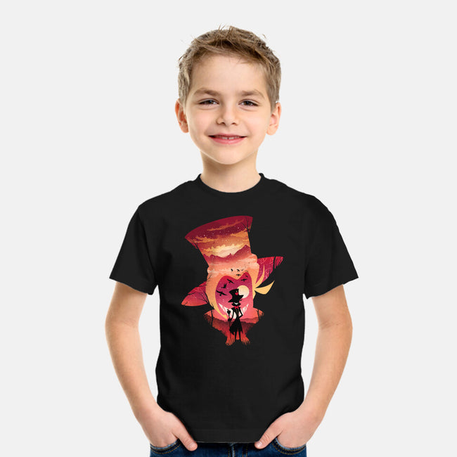 Lucifer Sunset-Youth-Basic-Tee-dandingeroz