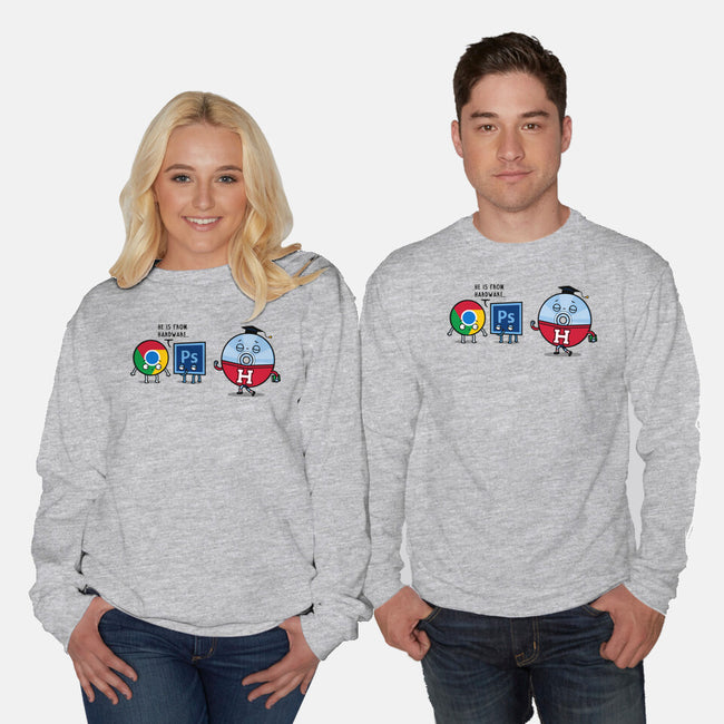 Campus Disc-Unisex-Crew Neck-Sweatshirt-Raffiti