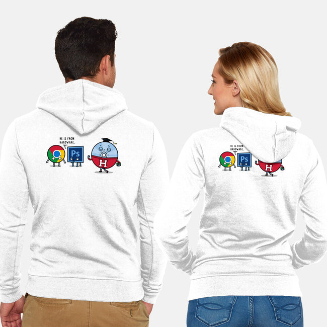 Campus Disc-Unisex-Zip-Up-Sweatshirt-Raffiti