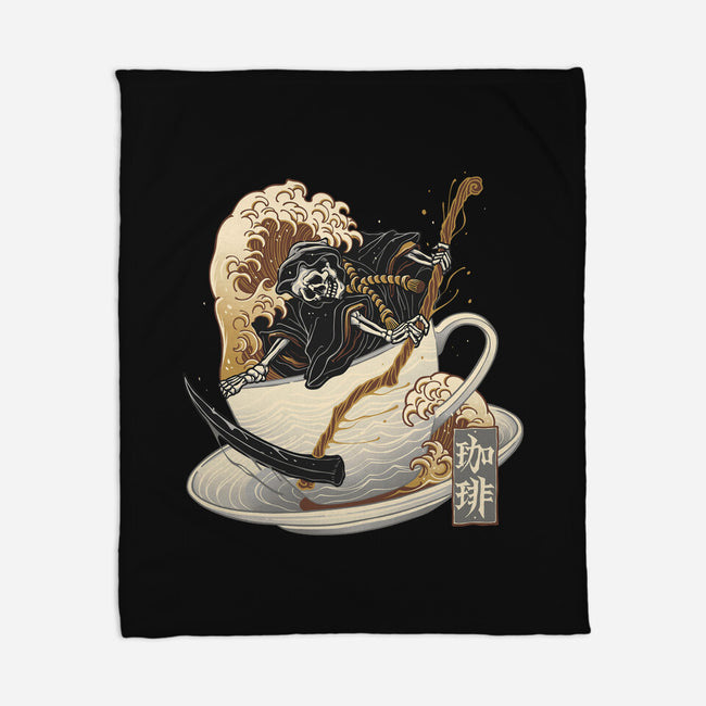 Death Coffee-None-Fleece-Blanket-glitchygorilla