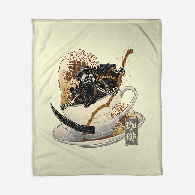 Death Coffee-None-Fleece-Blanket-glitchygorilla