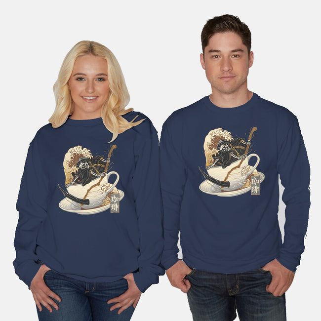 Death Coffee-Unisex-Crew Neck-Sweatshirt-glitchygorilla