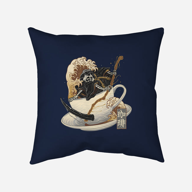 Death Coffee-None-Removable Cover w Insert-Throw Pillow-glitchygorilla