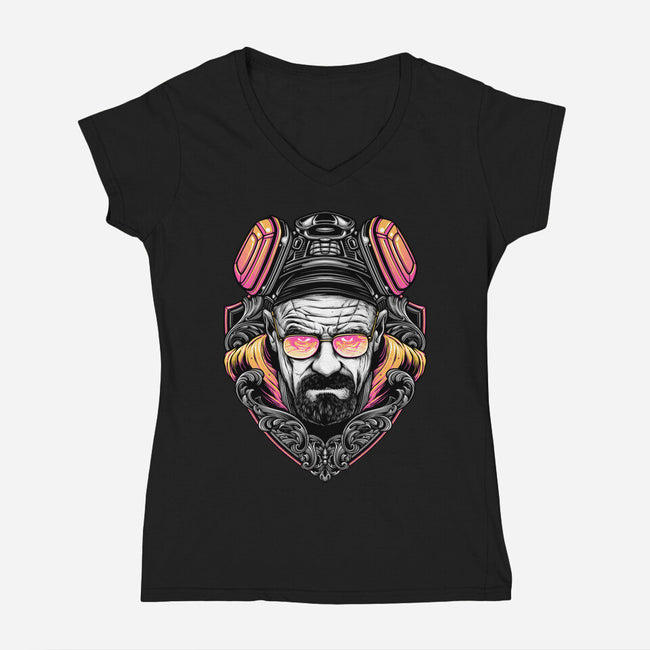 The Danger-Womens-V-Neck-Tee-glitchygorilla