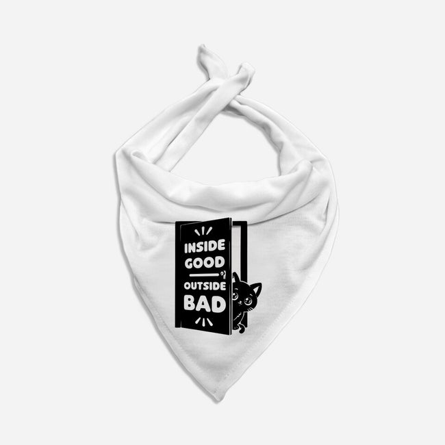 Outside Is Bad-Dog-Bandana-Pet Collar-Studio Mootant