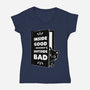 Outside Is Bad-Womens-V-Neck-Tee-Studio Mootant