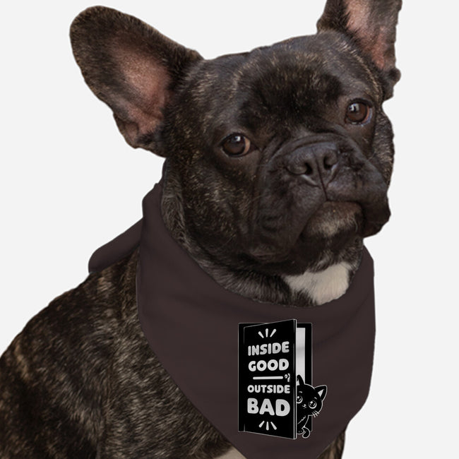 Outside Is Bad-Dog-Bandana-Pet Collar-Studio Mootant