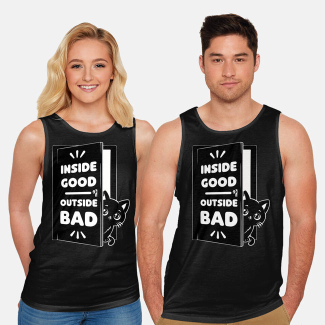 Outside Is Bad-Unisex-Basic-Tank-Studio Mootant