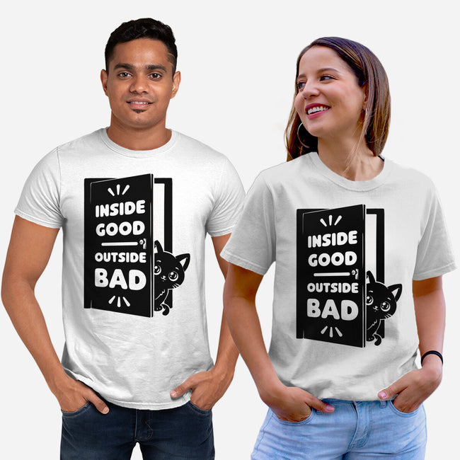 Outside Is Bad-Unisex-Basic-Tee-Studio Mootant