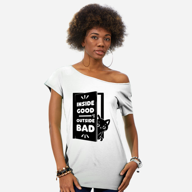 Outside Is Bad-Womens-Off Shoulder-Tee-Studio Mootant