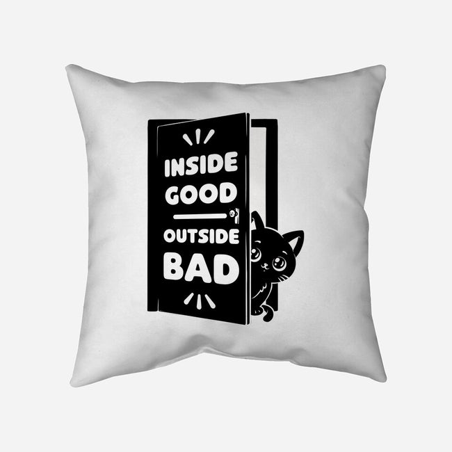 Outside Is Bad-None-Non-Removable Cover w Insert-Throw Pillow-Studio Mootant