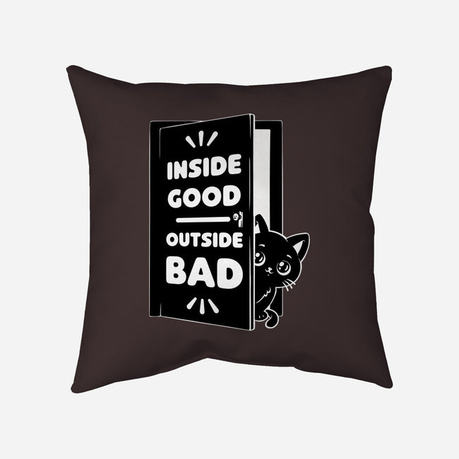 Outside Is Bad-None-Removable Cover w Insert-Throw Pillow-Studio Mootant