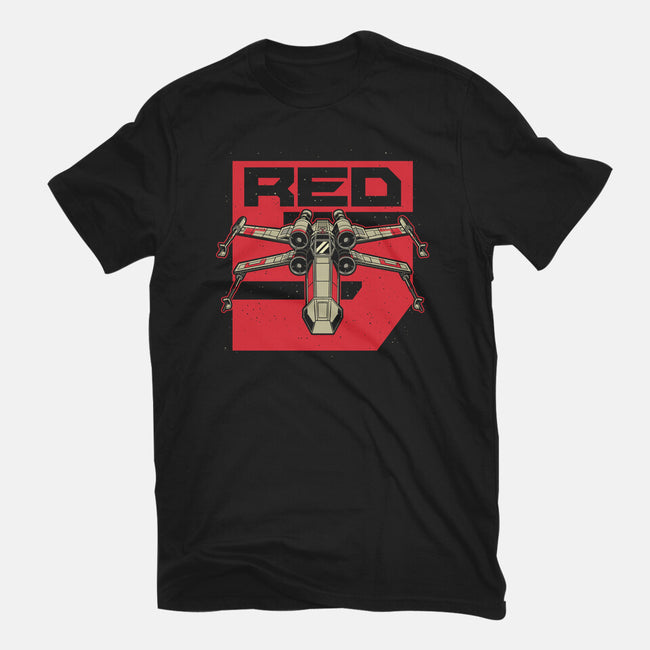 Red Spaceship Revolution-Mens-Heavyweight-Tee-Studio Mootant
