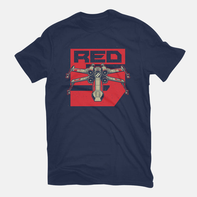 Red Spaceship Revolution-Unisex-Basic-Tee-Studio Mootant