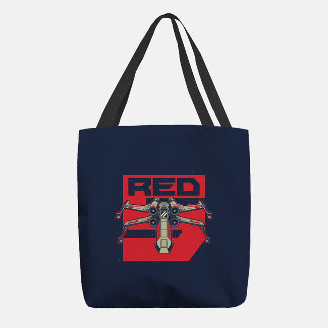 Red Spaceship Revolution-None-Basic Tote-Bag-Studio Mootant